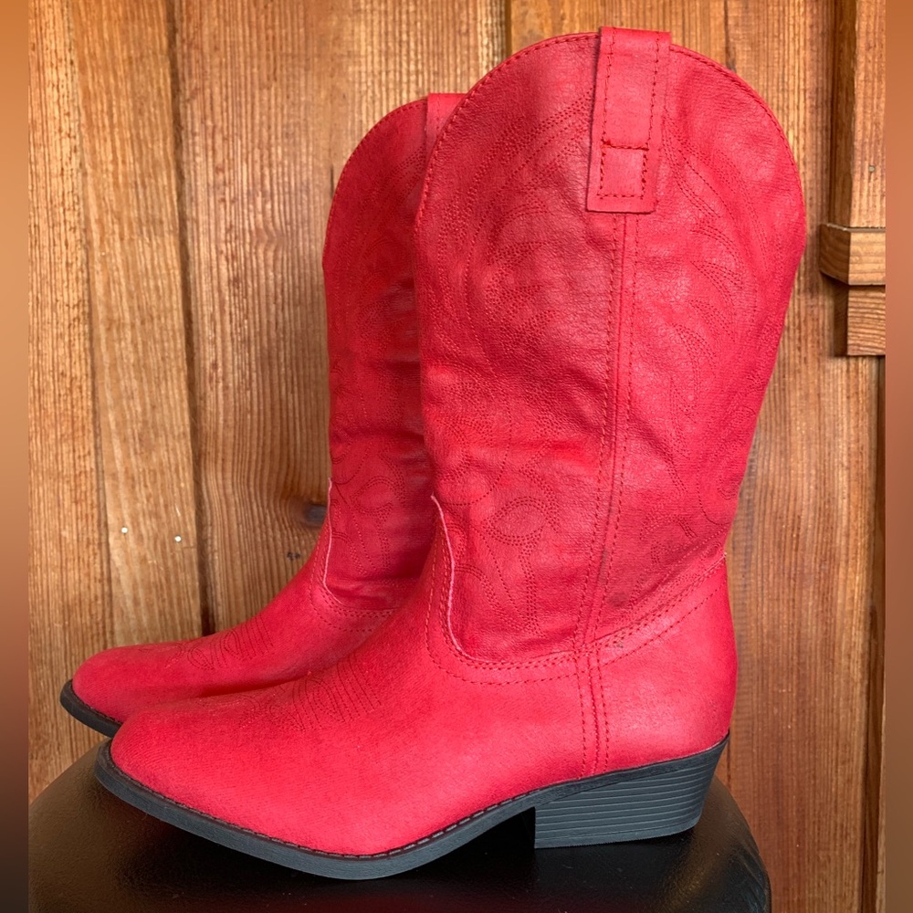 Rampage Walden Red Cowboy Western Boots Women’s Size 10M